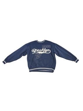 Brooklyn NYC 1990 Crewneck Sweatshirt Men’s Small Blue Graphic Pullover